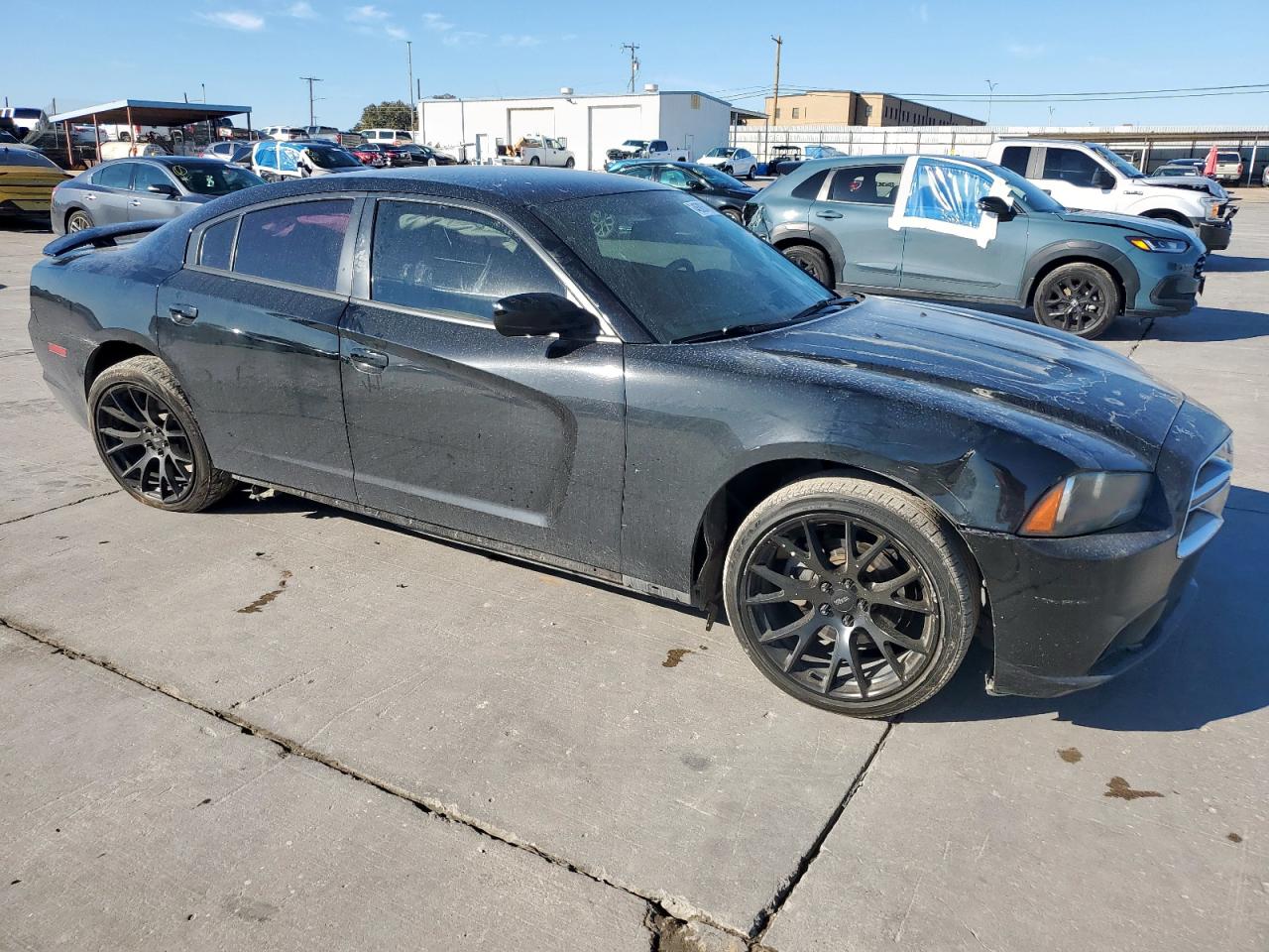 2014 Dodge Charger VIN 2C3CDXBG0EH363894 Copart auction photo, side / front end damage thumbnail 4