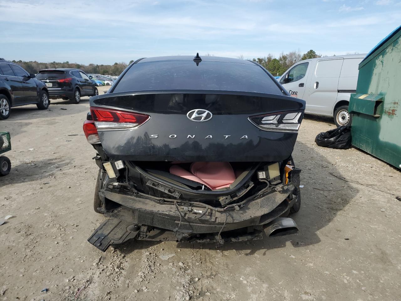 2018 Hyundai Sonata VIN 5NPE34AF6JH685326 Copart auction photo, rear end / undercarriage damage thumbnail 6