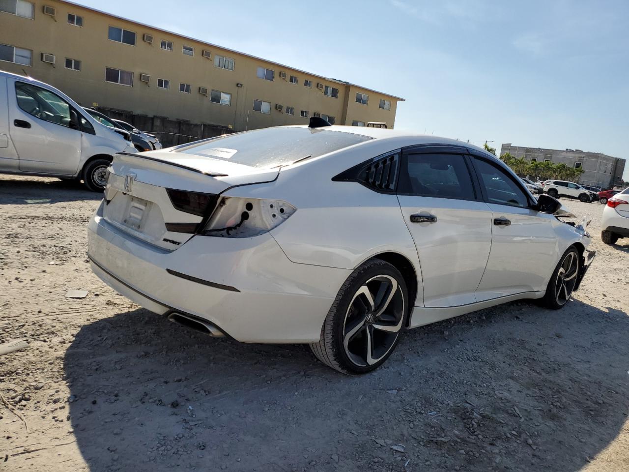 2021 Honda Accord VIN 1HGCV1F39MA124386 Copart auction photo, front end / rear end damage thumbnail 3
