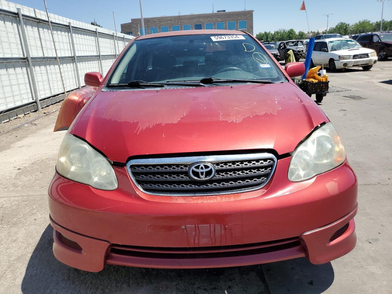 2008 Toyota Corolla VIN 1NXBR32EX8Z048128 Copart auction photo, rear end / hail damage thumbnail 5