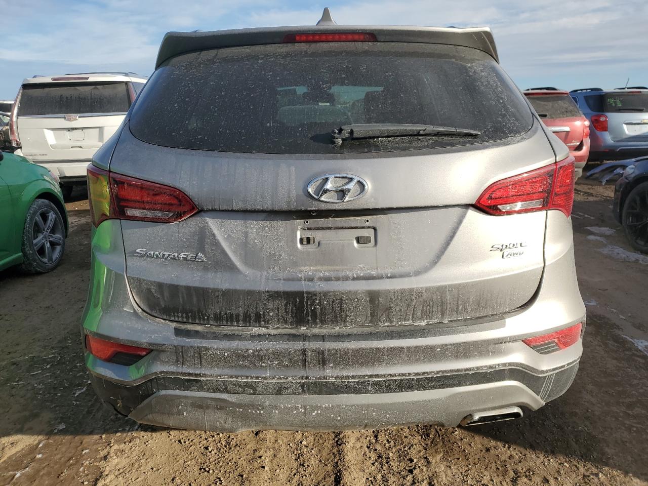 2017 Hyundai Santa Fe VIN 5NMZUDLB5HH024080 Copart auction photo, front end / rear end damage thumbnail 6