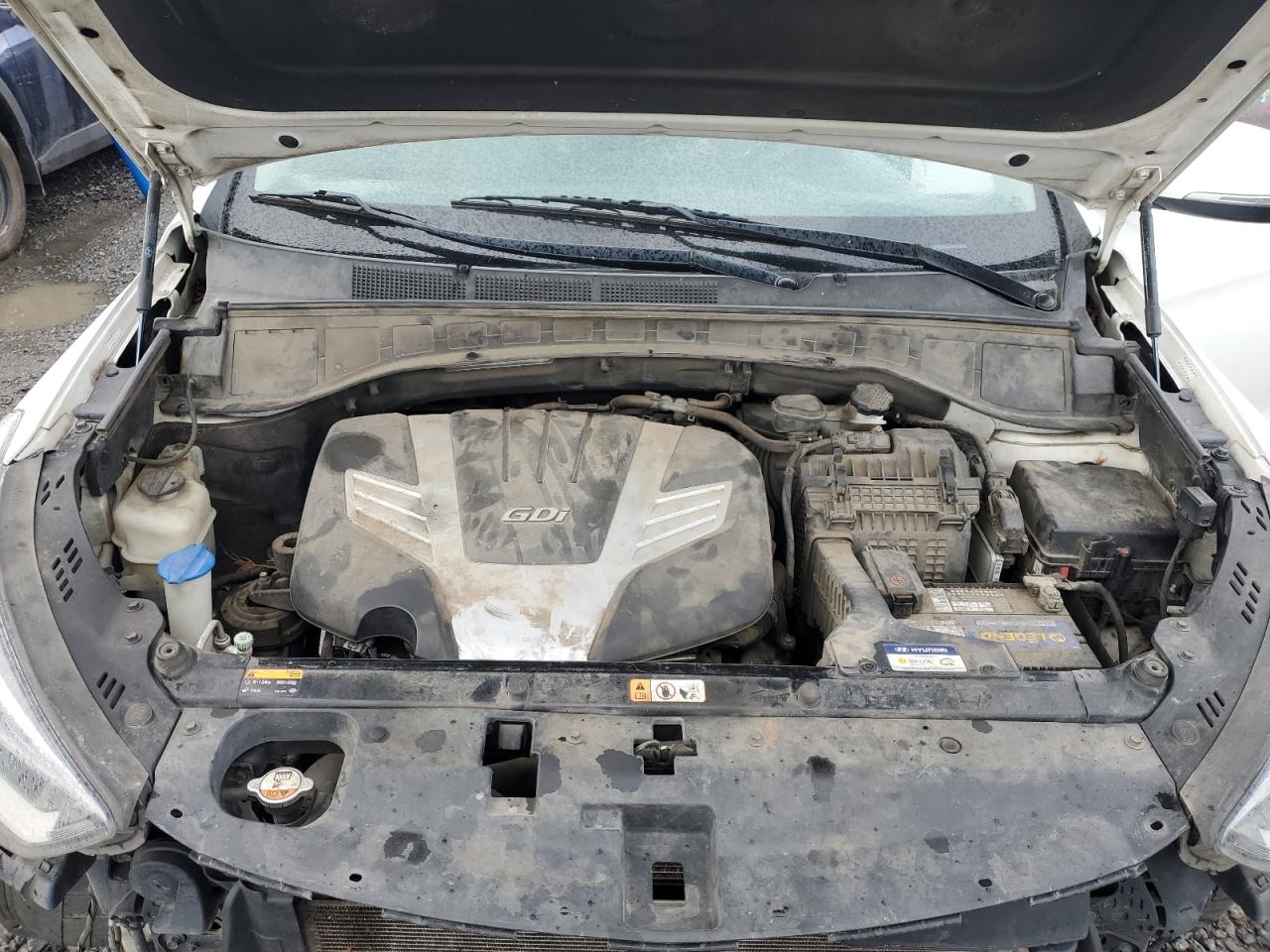 2017 Hyundai Santa Fe VIN KM8SNDHF3HU166152 Copart auction photo, front end / all over damage thumbnail 12