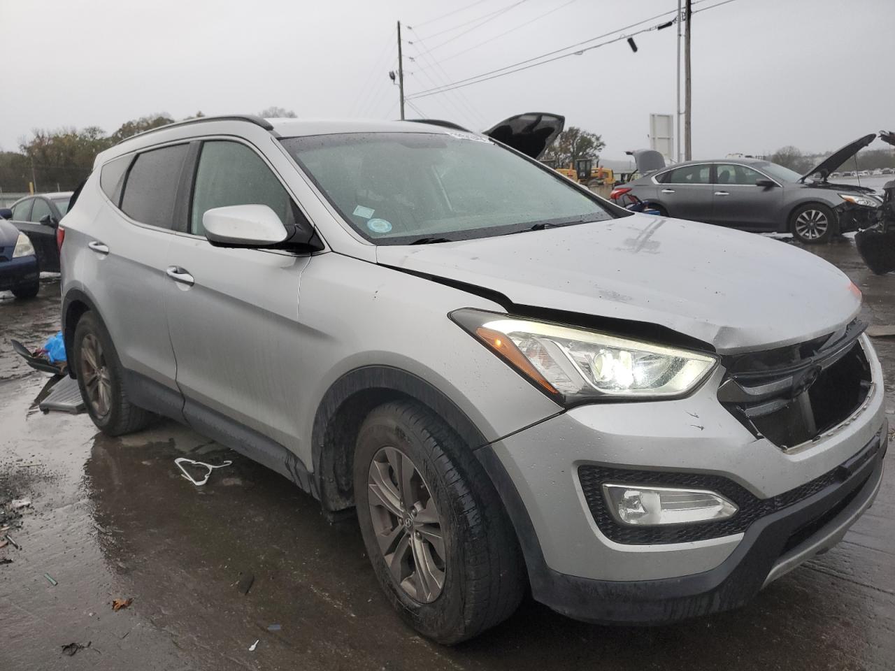 2014 Hyundai Santa Fe VIN 5XYZU3LB8EG170554 Copart auction photo, front end damage thumbnail 4
