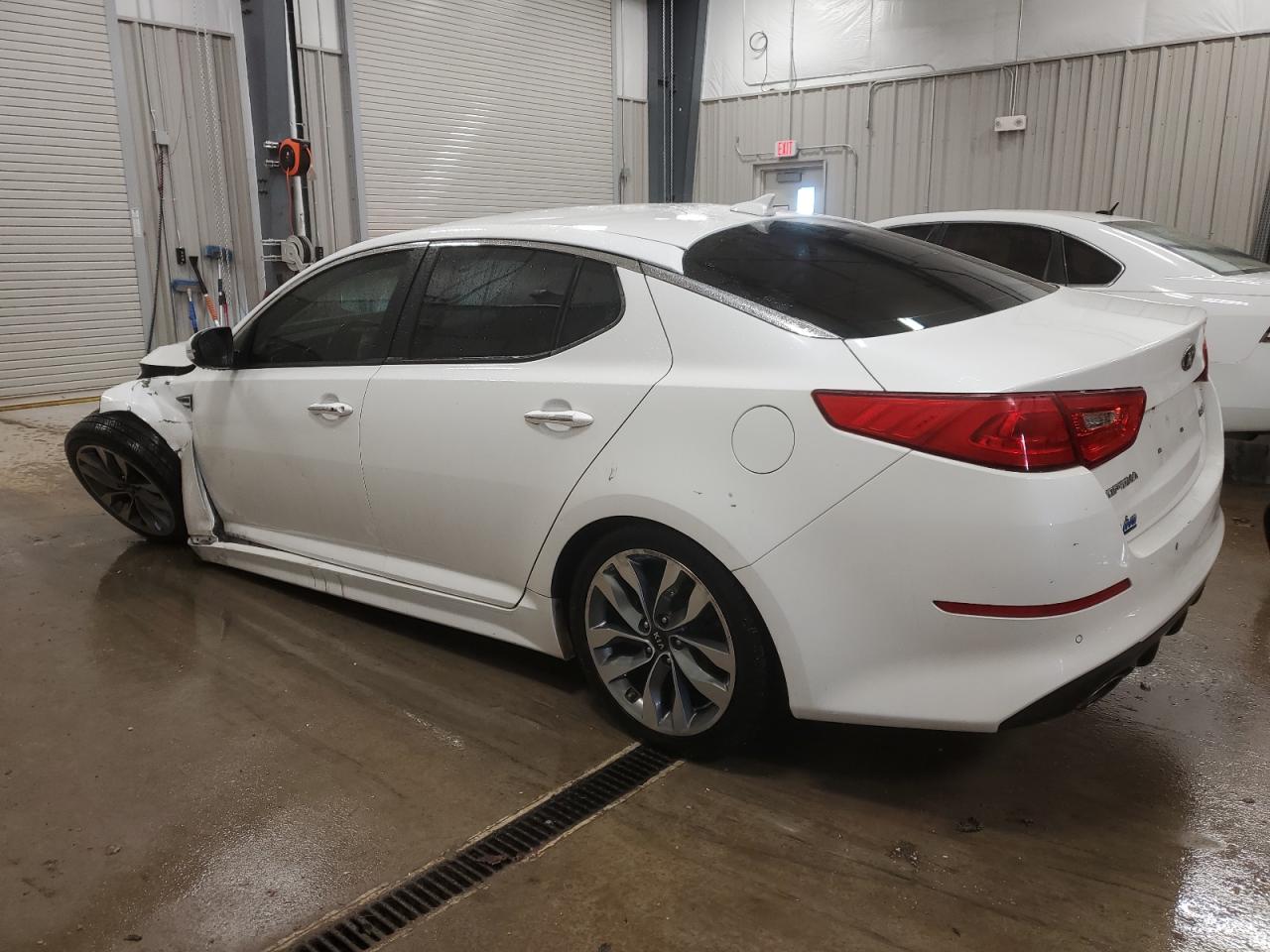 2014 KIA Optima VIN 5XXGR4A7XEG269037 Copart auction photo, front end / side damage thumbnail 2