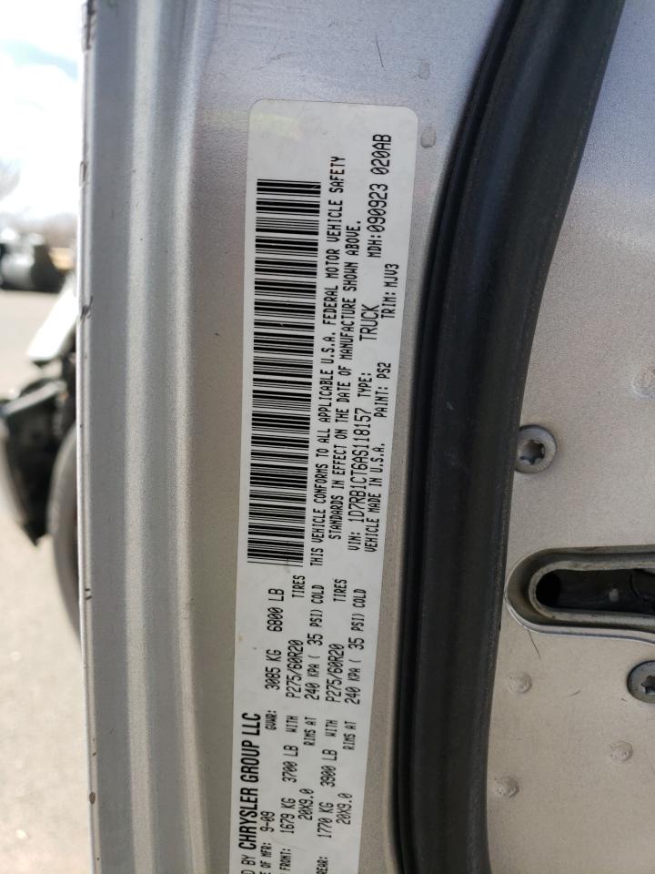 2010 Dodge RAM VIN 1D7RB1CT6AS118157 Copart auction photo, front end damage thumbnail 14