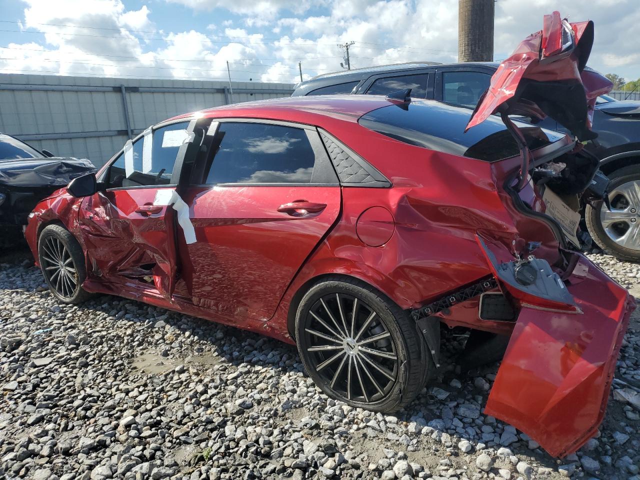 2024 Hyundai Elantra VIN KMHLM4DGXRU692320 Copart auction photo, rear end damage thumbnail 2