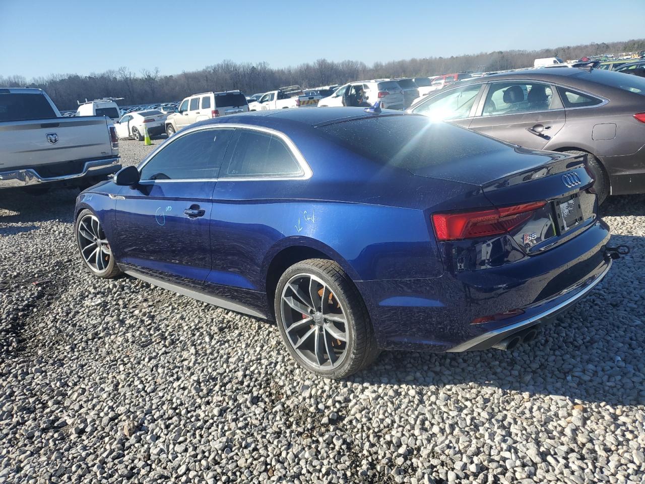 2018 Audi RS5 VIN WAUR4AF55JA009600 Copart auction photo, front end / undercarriage damage thumbnail 2