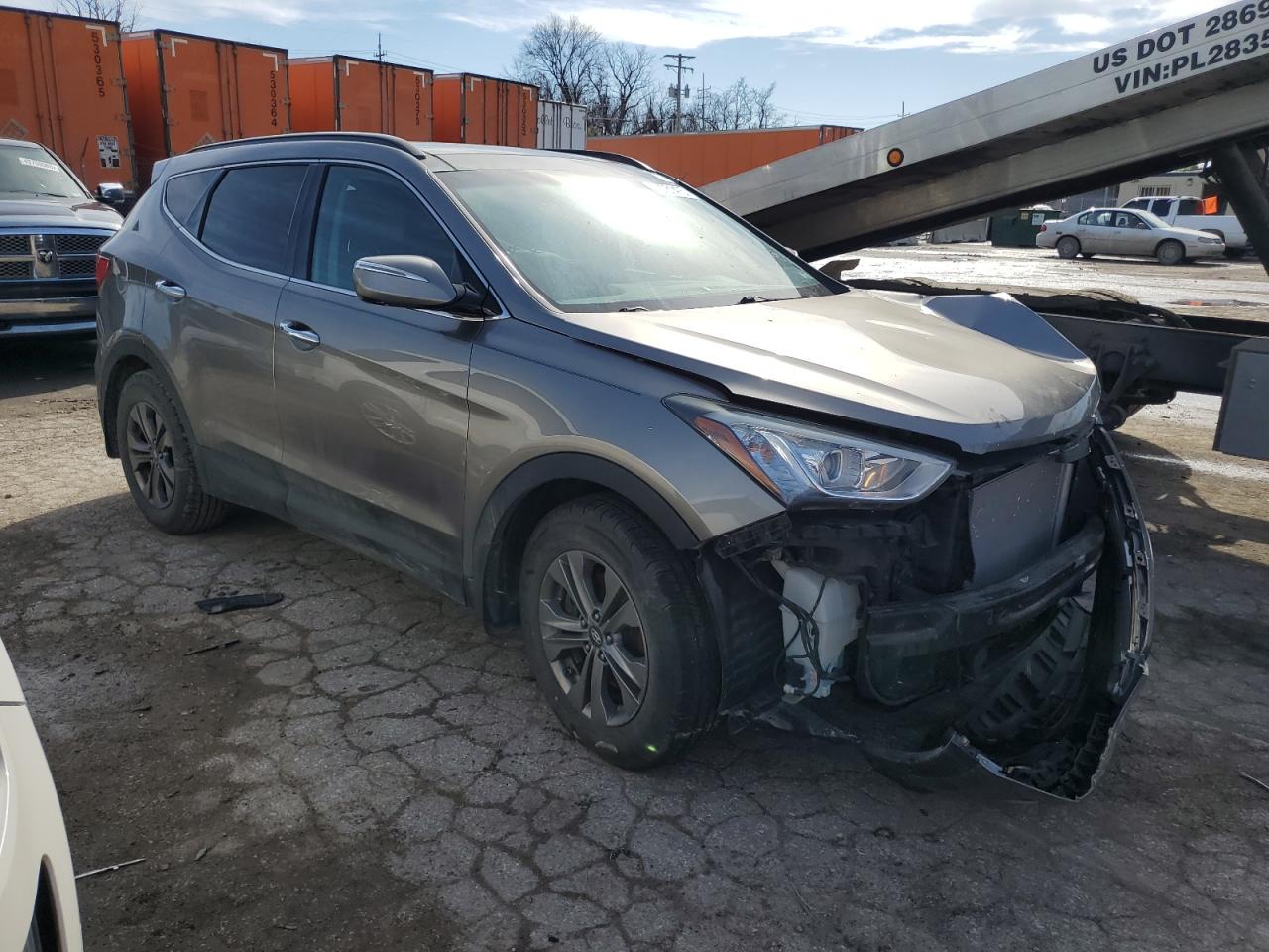 2015 Hyundai Santa Fe VIN 5XYZU3LB9FG267313 Copart auction photo, front end damage thumbnail 4