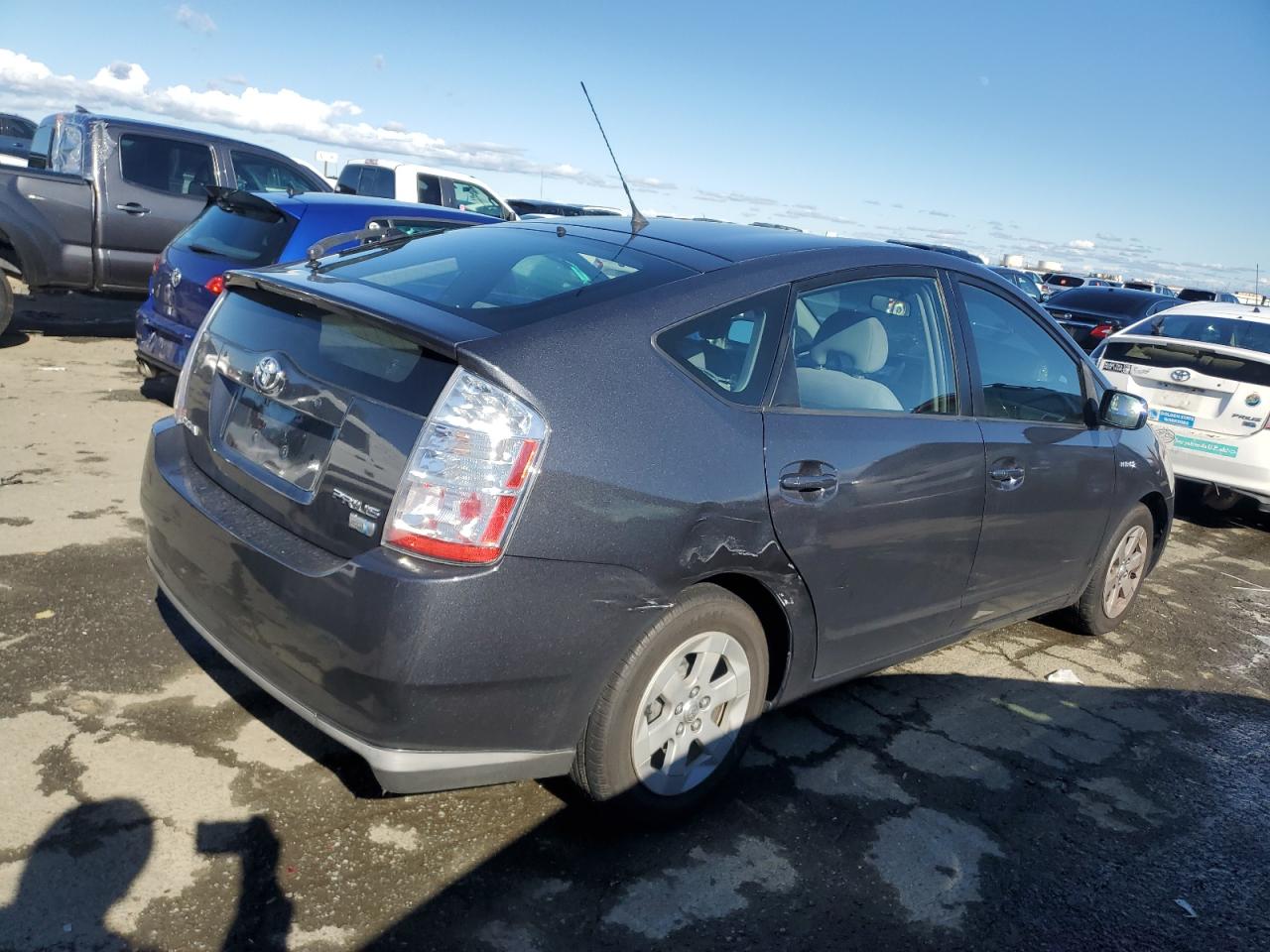 2007 Toyota Prius VIN JTDKB20U073244662 Copart auction photo, rear end damage thumbnail 3