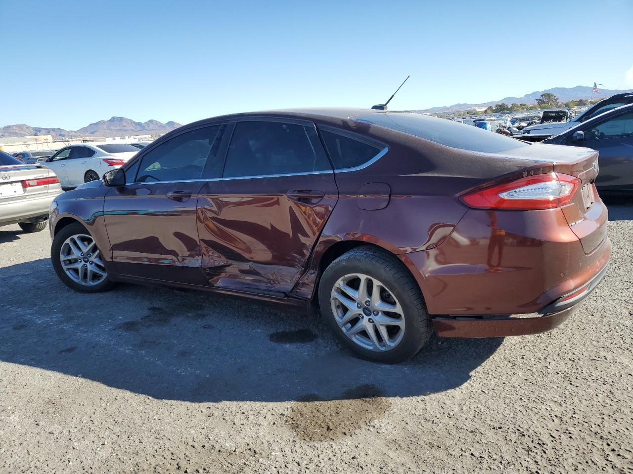 2015 Ford Fusion VIN 3FA6P0HD9FR195026 Copart auction photo, side / rear end damage thumbnail 2
