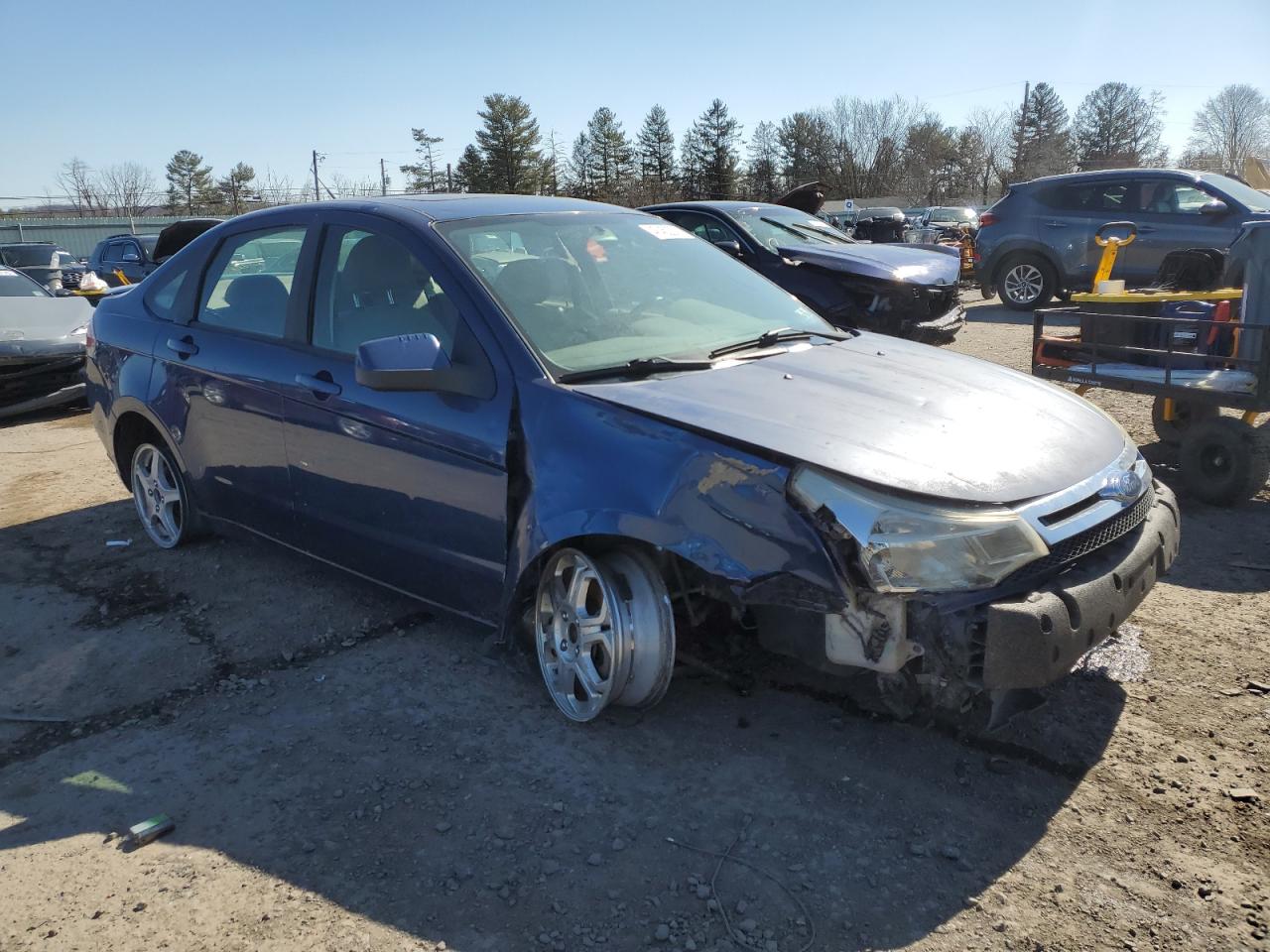 2009 Ford Focus VIN 1FAHP36N69W166249 Copart auction photo, front end / side damage thumbnail 4