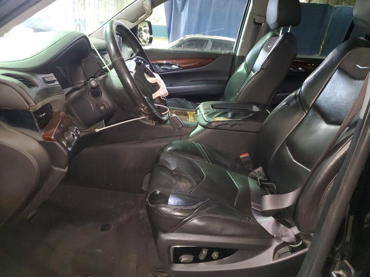 2015 Cadillac Escalade VIN 1GYS4CKJXFR168022 Copart auction photo, front end / side damage thumbnail 7