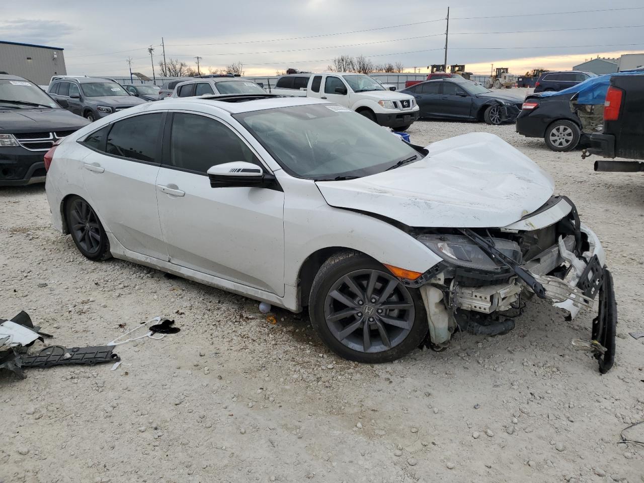 2019 Honda Civic VIN JHMFC1F7XKX004139 Copart auction photo, front end / side damage thumbnail 4