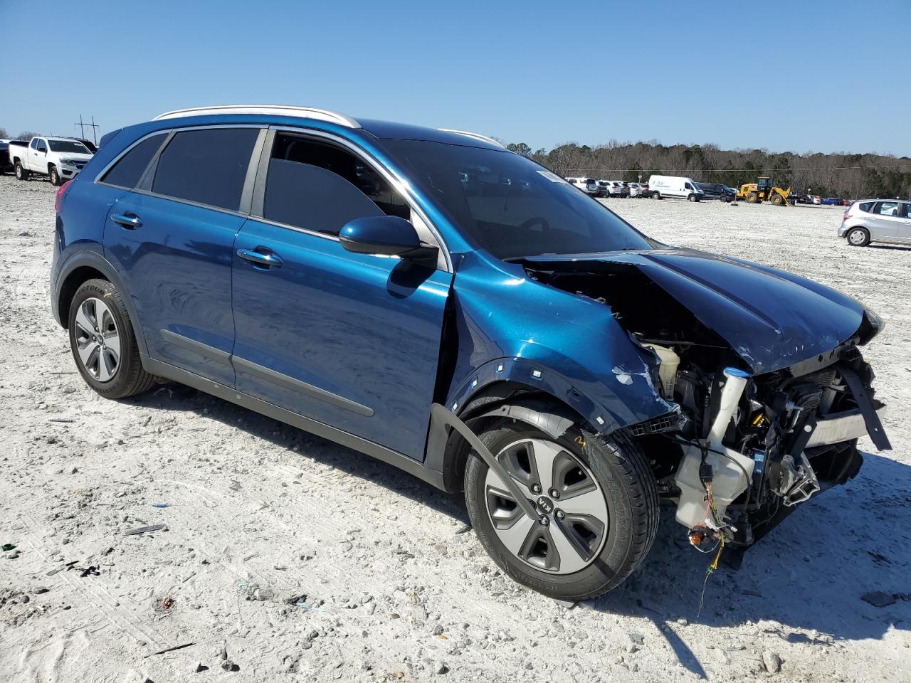 2017 KIA Niro VIN KNDCB3LC6H5093443 Copart auction photo, front end / side damage thumbnail 4
