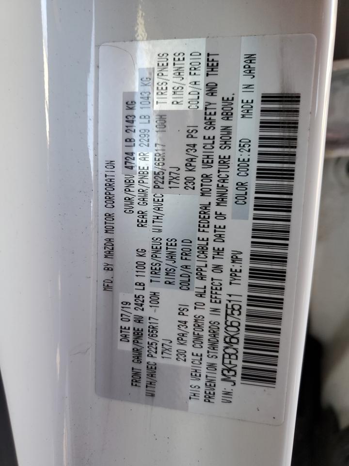 2019 Mazda CX-5 VIN JM3KFBCM6K0675511 Copart auction photo, front end damage thumbnail 15
