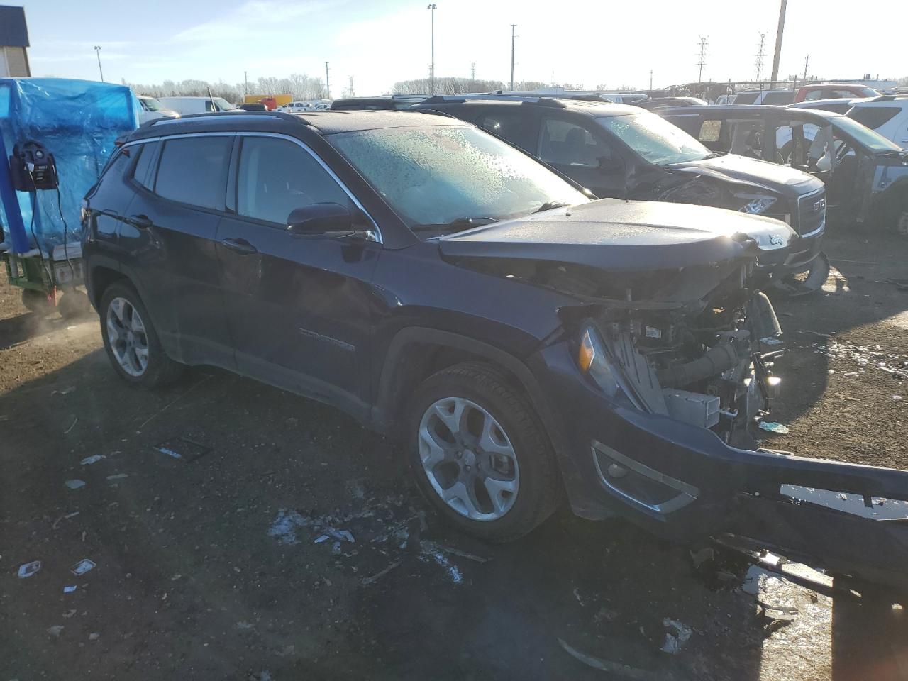 2018 Jeep Compass VIN 3C4NJDCB5JT424012 Copart auction photo, front end damage thumbnail 4