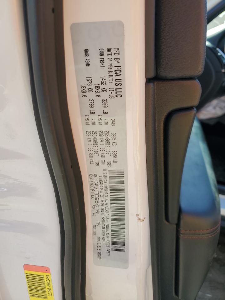 2019 Jeep Grand Cherokee VIN 1C4RJFLT5KC625573 Copart auction photo, front end damage thumbnail 15