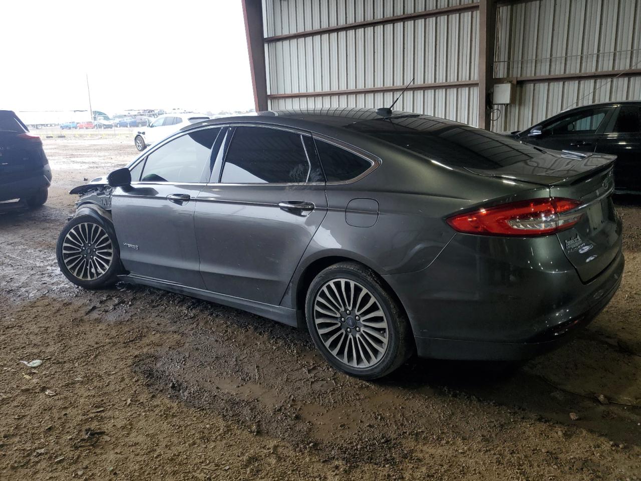 2018 Ford Fusion VIN 3FA6P0RU7JR248958 Copart auction photo, front end / rear end damage thumbnail 2