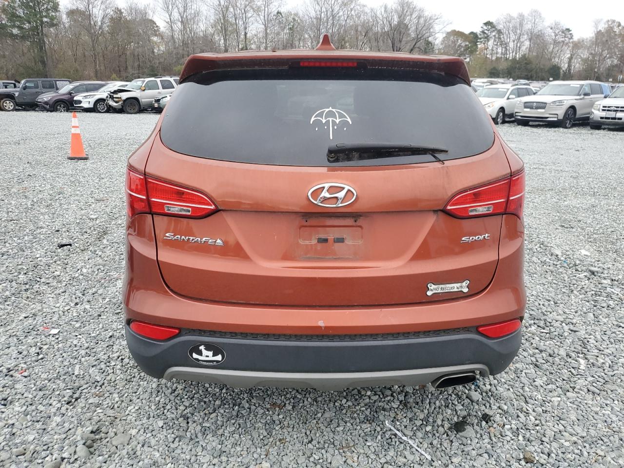 2015 Hyundai Santa Fe VIN 5XYZT3LB7FG280807 Copart auction photo, vandalism damage thumbnail 6