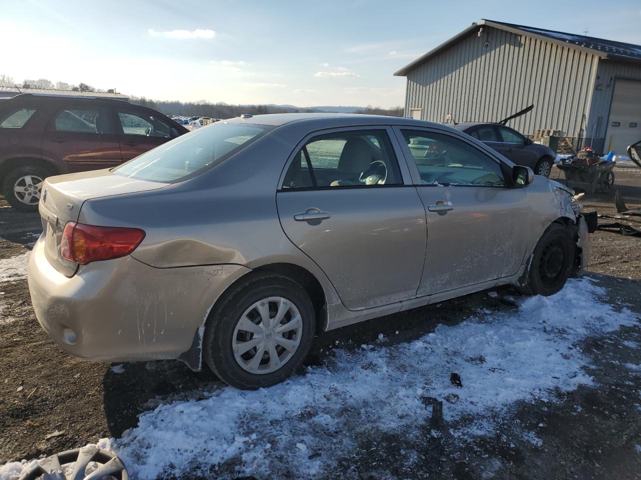 2009 Toyota Corolla VIN 2T1BU40E99C032030 Copart auction photo, side / front end damage thumbnail 3