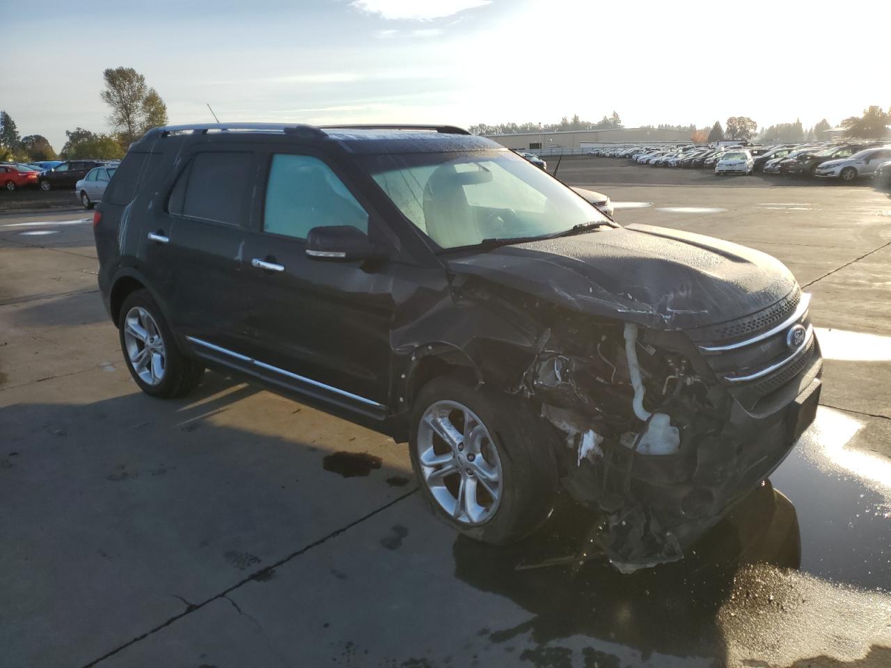 2014 Ford Explorer VIN 1FM5K8F8XEGC24947 Copart auction photo, front end / side damage thumbnail 4