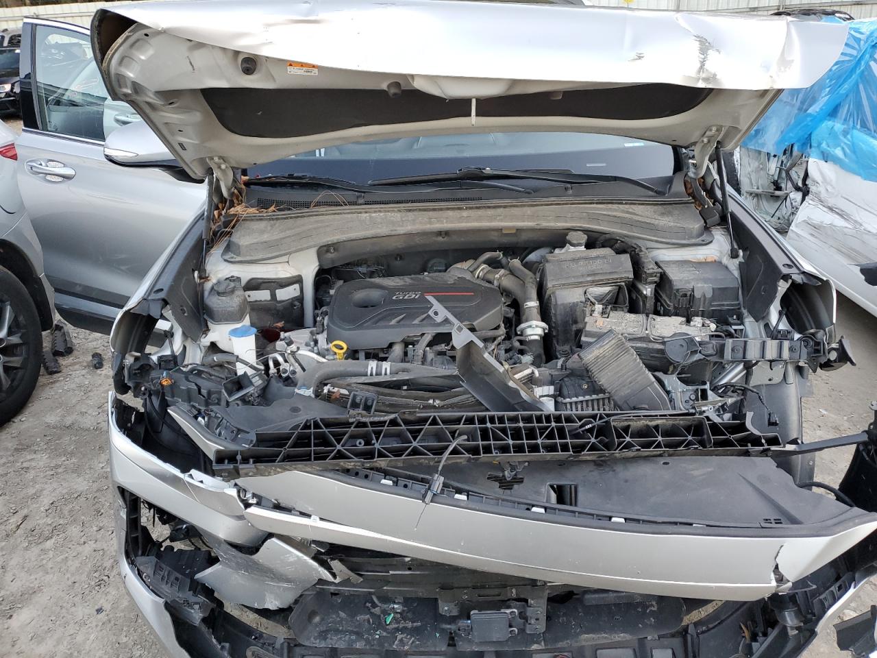 2020 Hyundai Santa Fe VIN 5NMS33AAXLH305230 Copart auction photo, front end damage thumbnail 12