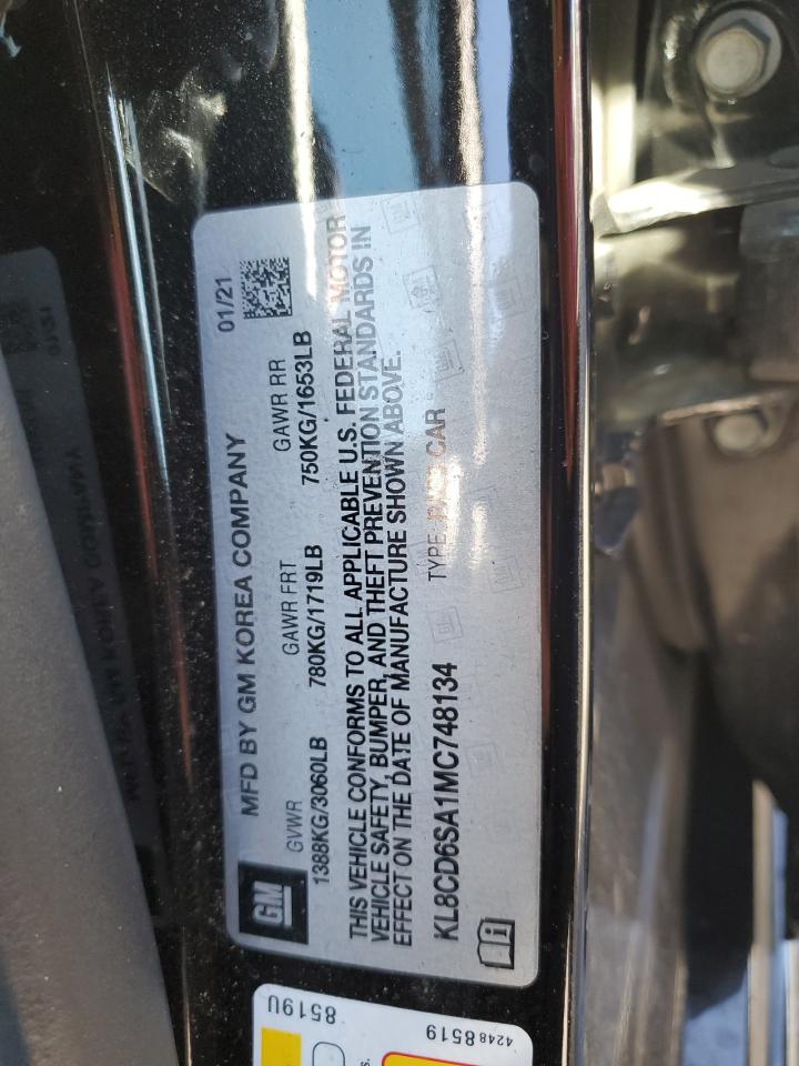 2021 Chevrolet Spark VIN KL8CD6SA1MC748134 Copart auction photo, front end damage thumbnail 12