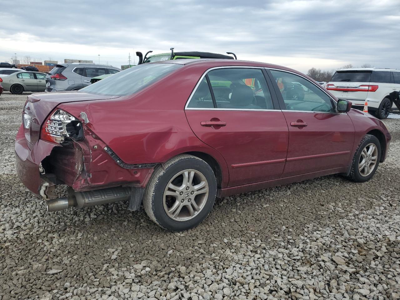 2006 Honda Accord VIN 1HGCM56386A038998 Copart auction photo, rear end / undercarriage damage thumbnail 3
