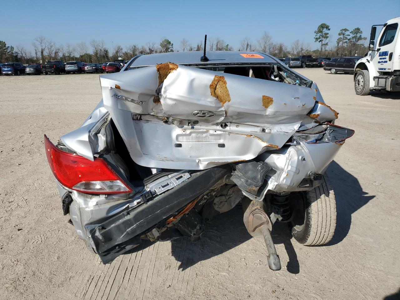 2016 Hyundai Accent VIN KMHCT4AE5GU059405 Copart auction photo, rear end / front end damage thumbnail 6