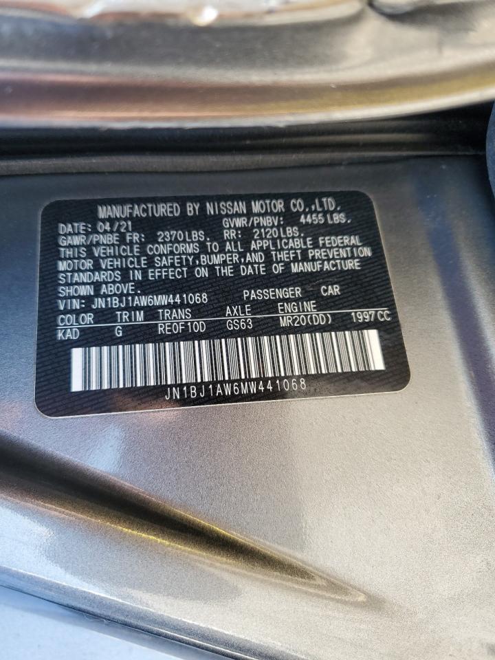 2021 Nissan Rogue VIN JN1BJ1AW6MW441068 Copart auction photo, side damage thumbnail 15