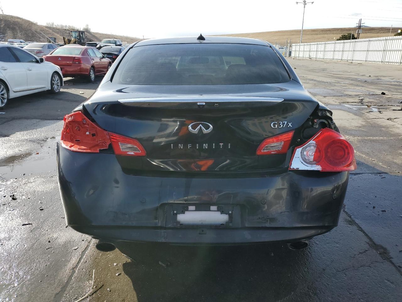 2013 Infiniti G VIN JN1CV6AR6DM759834 Copart auction photo, rear end / front end damage thumbnail 6