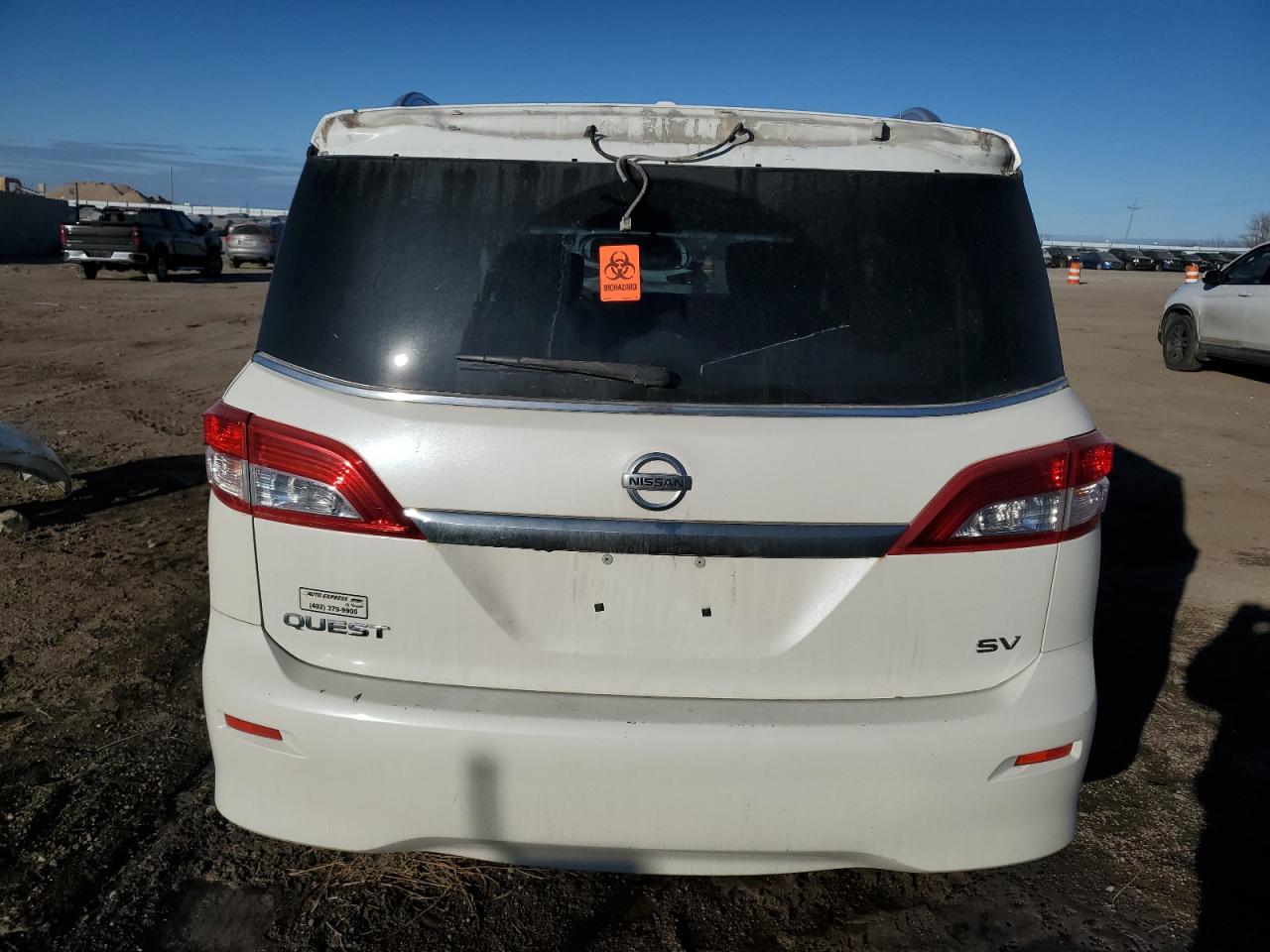 2016 Nissan Quest VIN JN8AE2KP2G9152559 Copart auction photo, all over damage thumbnail 6