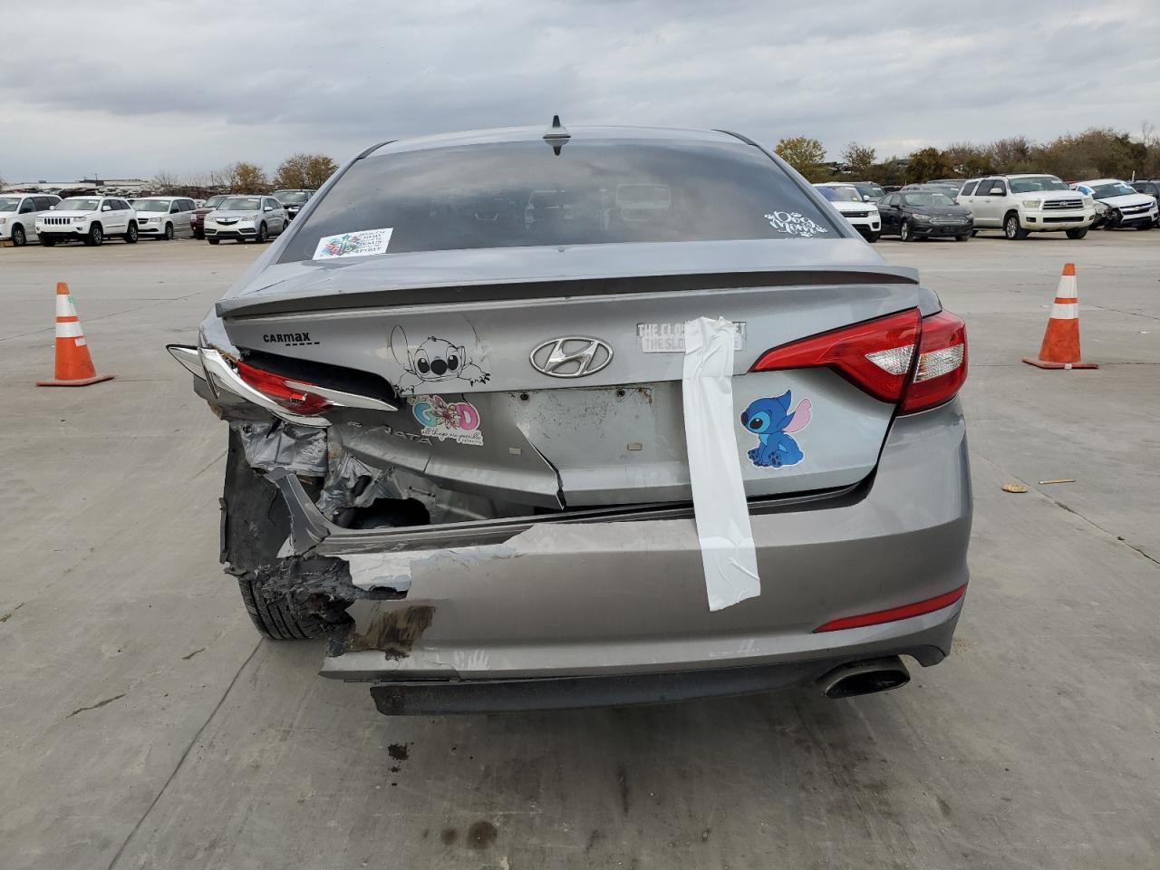 2015 Hyundai Sonata VIN 5NPE24AF9FH121549 Copart auction photo, rear end / front end damage thumbnail 6