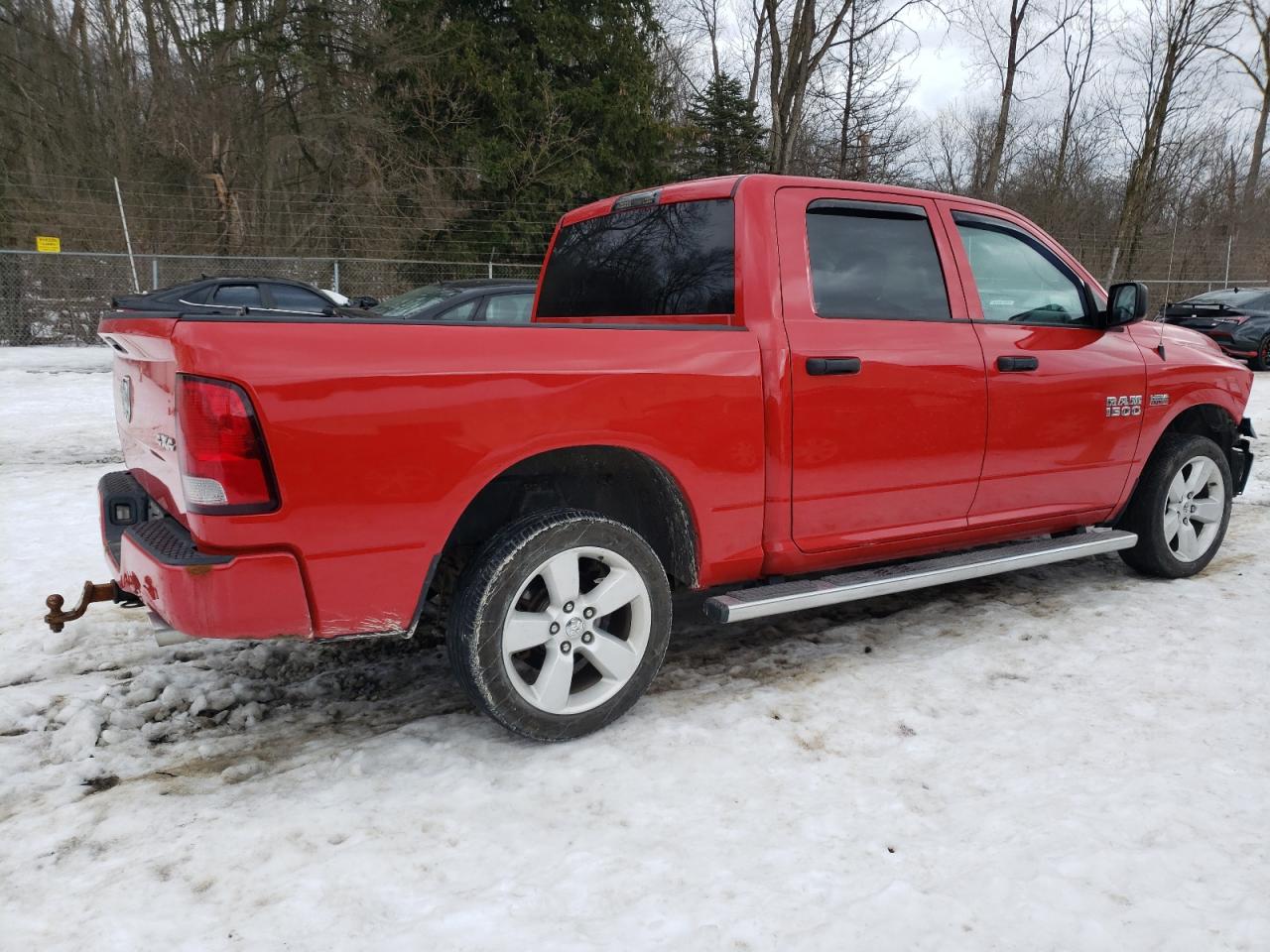 2014 RAM 1500 VIN 1C6RR7KT2ES453911 Copart auction photo, side / front end damage thumbnail 3