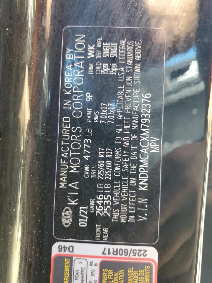 2021 KIA Sportage VIN KNDPMCACXM7932376 Copart auction photo, all over damage thumbnail 15