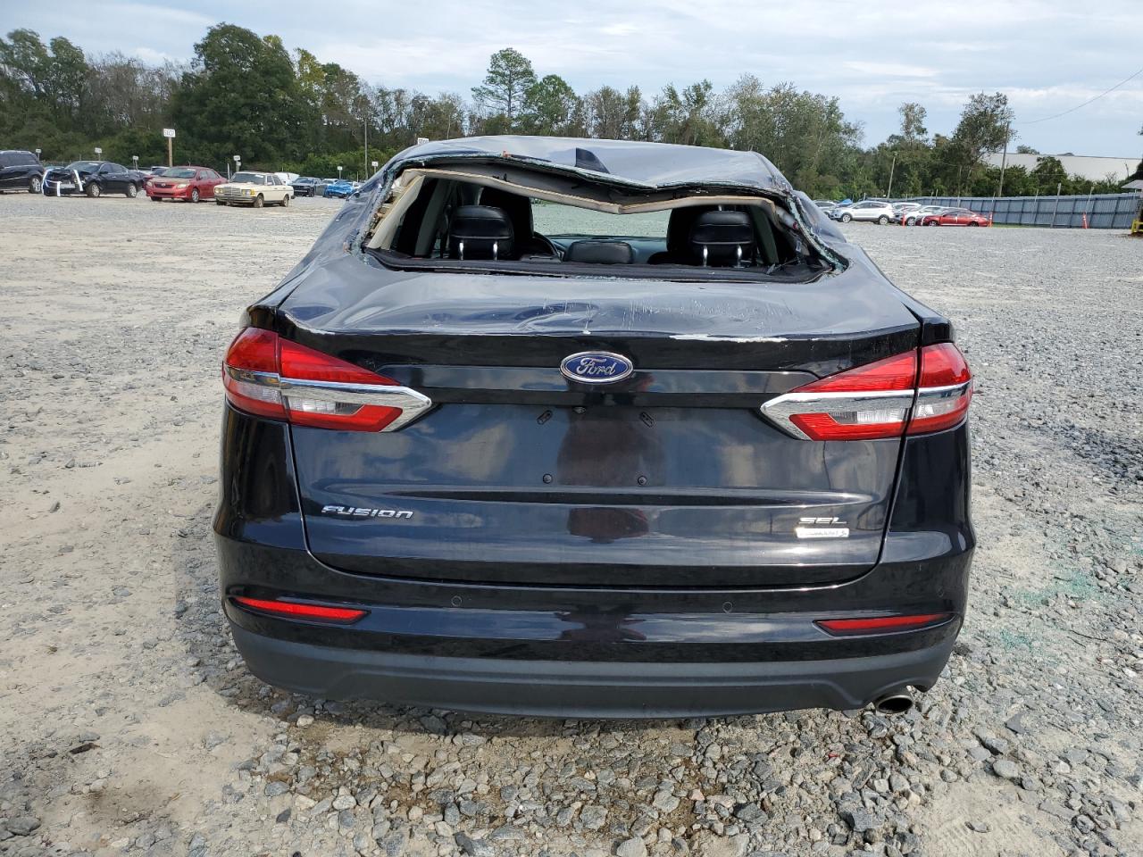 2020 Ford Fusion VIN 3FA6P0CD7LR152792 Copart auction photo, top/roof / rear end damage thumbnail 6