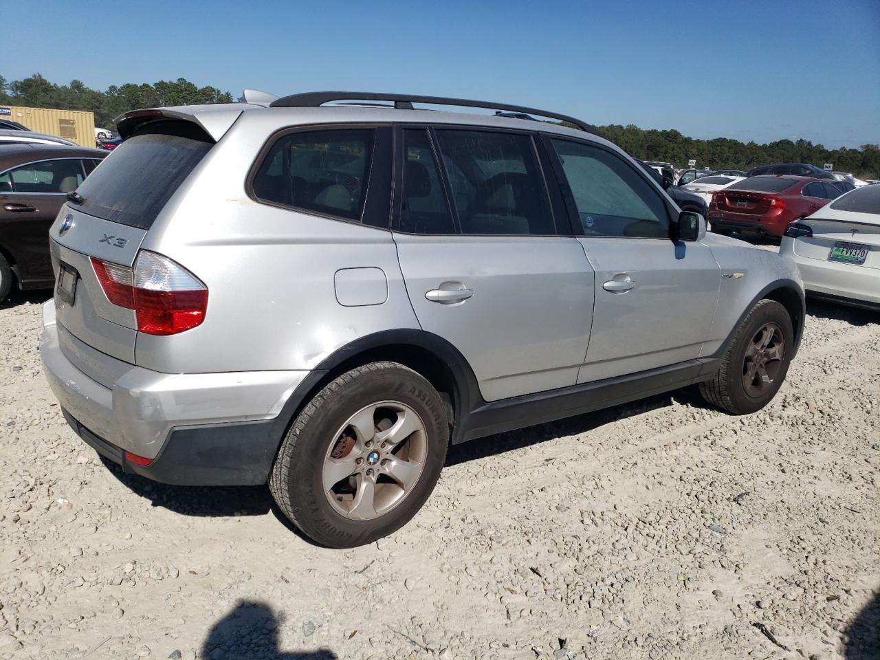 2008 BMW X3 VIN WBXPC93418WJ14349 Copart auction photo, burn - engine damage thumbnail 3