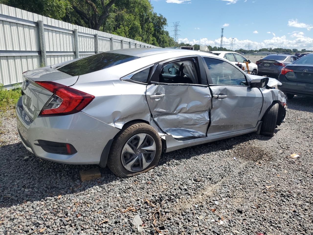 2021 Honda Civic VIN 2HGFC2F65MH549835 Copart auction photo, front end / side damage thumbnail 3