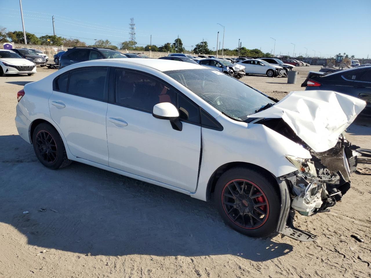2013 Honda Civic VIN 19XFB2F58DE092068 Copart auction photo, front end damage thumbnail 4