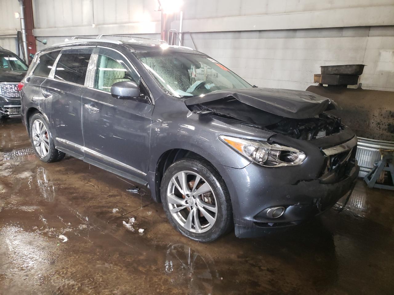 2014 Infiniti QX60 VIN 5N1AL0MM8EC545020 Copart auction photo, biohazard/chemical / front end damage thumbnail 4
