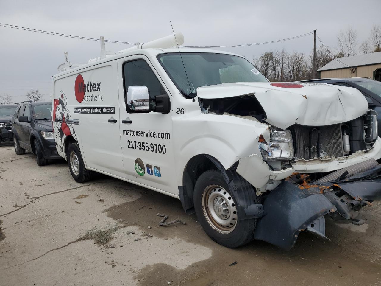 2016 Nissan NV VIN 1N6AF0KY9GN801137 Copart auction photo, front end damage thumbnail 4