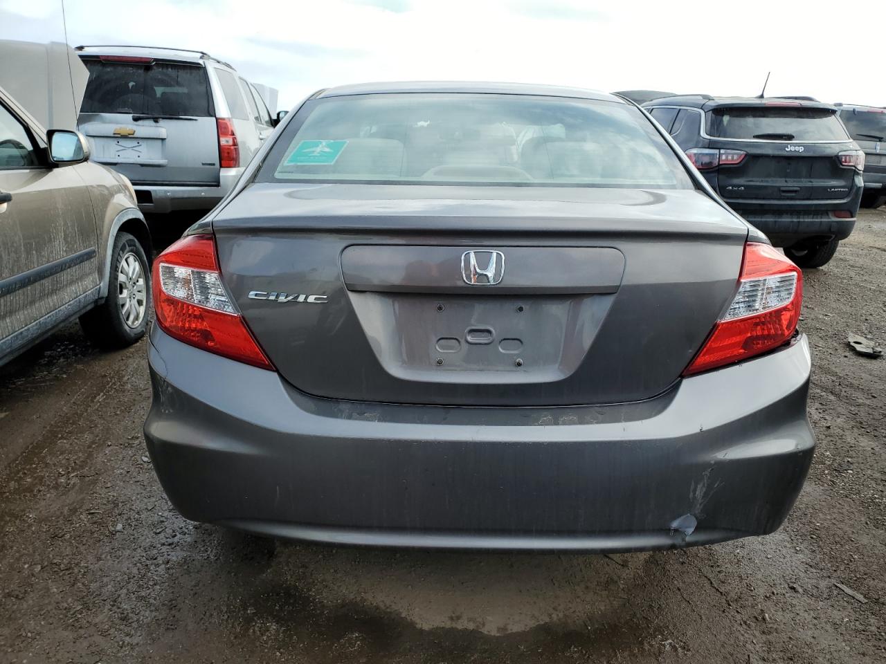 2012 Honda Civic VIN 19XFB2F57CE100515 Copart auction photo, front end / rear end damage thumbnail 6