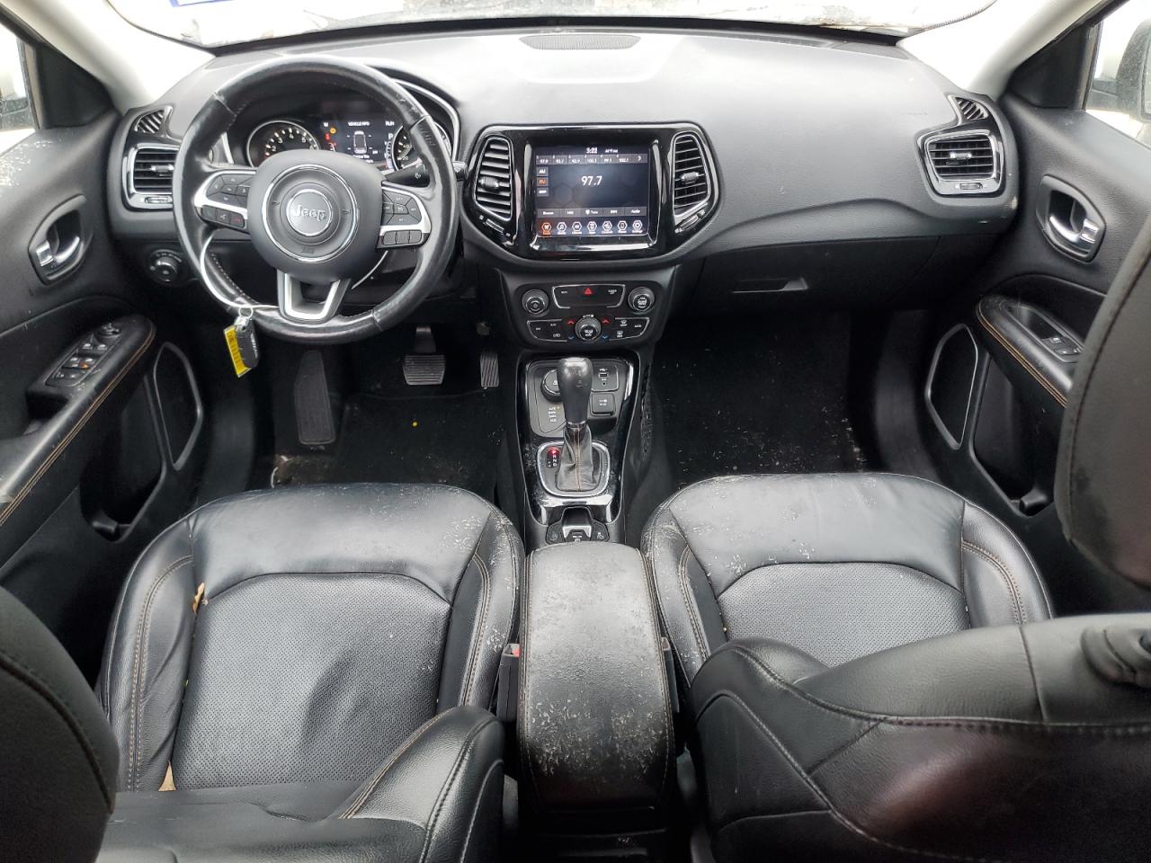 2019 Jeep Compass VIN 3C4NJDCB0KT854662 Copart auction photo, front end / side damage thumbnail 8