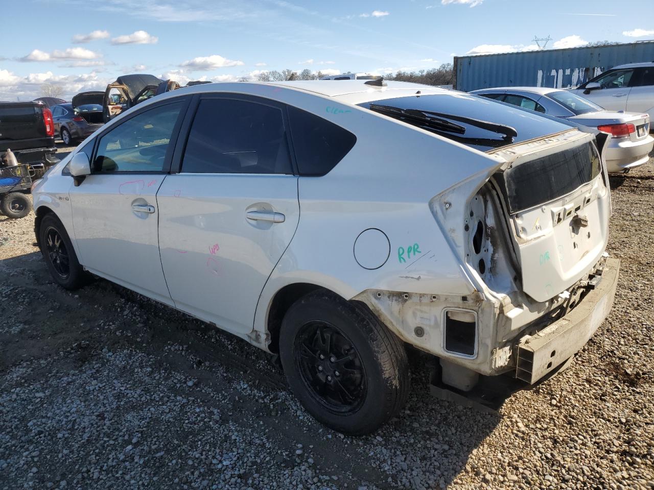 2014 Toyota Prius VIN JTDKN3DU3E0385151 Copart auction photo, front end / rear end damage thumbnail 2