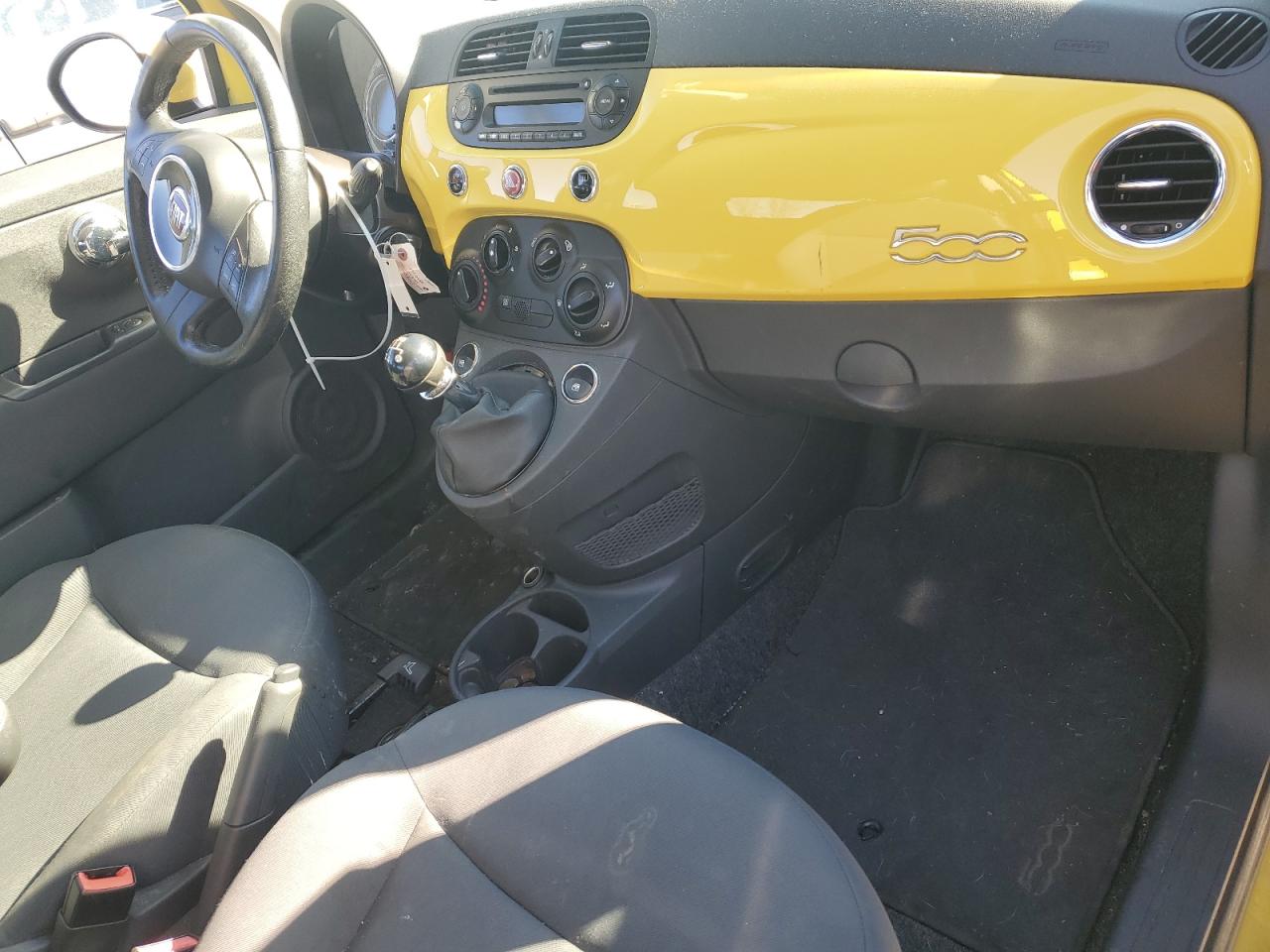 2012 Fiat 500 VIN 3C3CFFAR3CT145038 Copart auction photo, side / front end damage thumbnail 8
