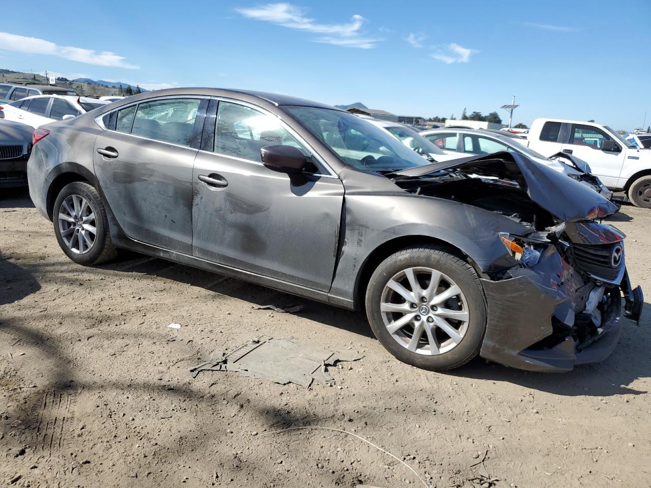 2017 Mazda 6 VIN JM1GL1V51H1147594 Copart auction photo, front end / side damage thumbnail 4