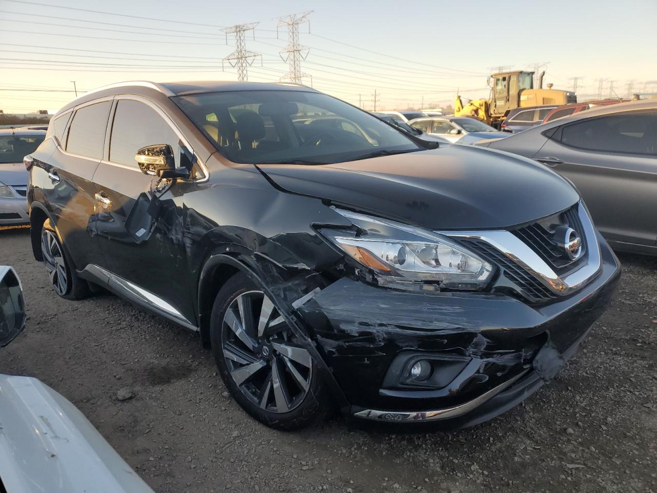 2018 Nissan Murano VIN 5N1AZ2MH1JN200536 Copart auction photo, front end / side damage thumbnail 4