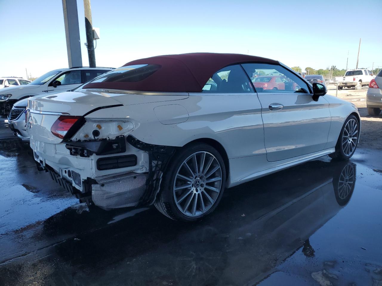 2018 Mercedes-Benz C-klasse VIN WDDWK4JB6JF710763 Copart auction photo, rear end damage thumbnail 3