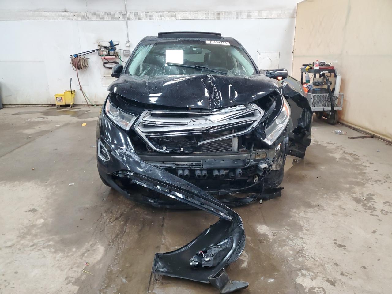 2016 Ford Edge VIN 2FMPK3J85GBC38588 Copart auction photo, side / front end damage thumbnail 5