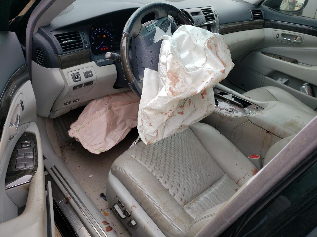 2007 Lexus LS VIN JTHBL46F575021506 Copart auction photo, rear end / front end damage thumbnail 8